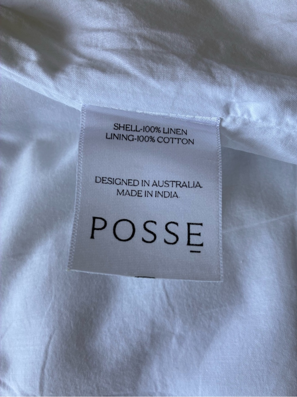 POSSE Alice Square Neck Linen Mini Dress Ivory White Size Medium - Picture 4 of 8